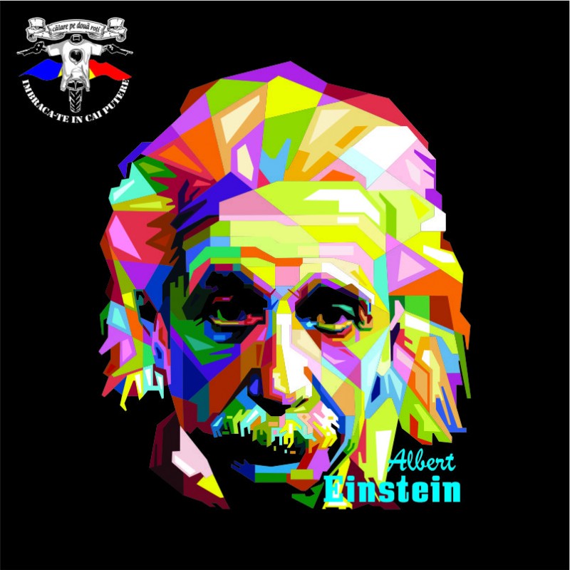 detaliu tricou Albert Einstein