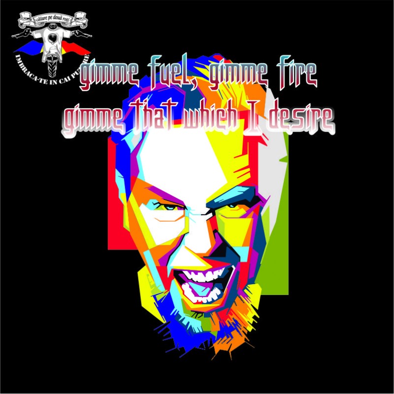 detaliu tricou  James Hetfield 1