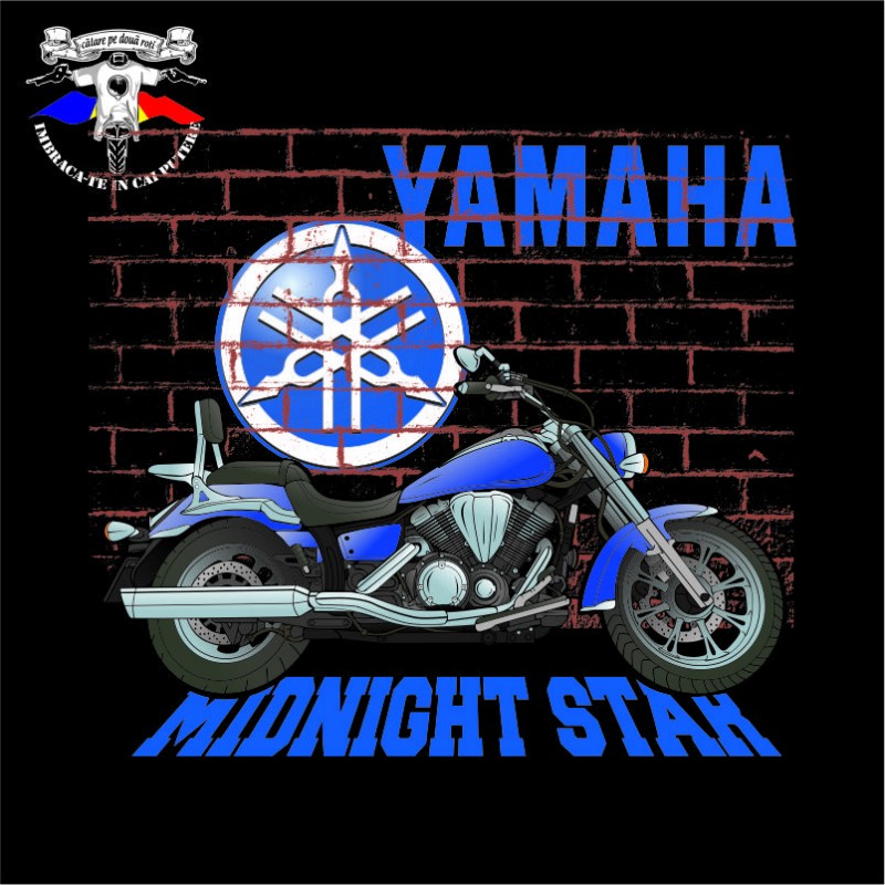 detaliu tricou yamaha midnight star