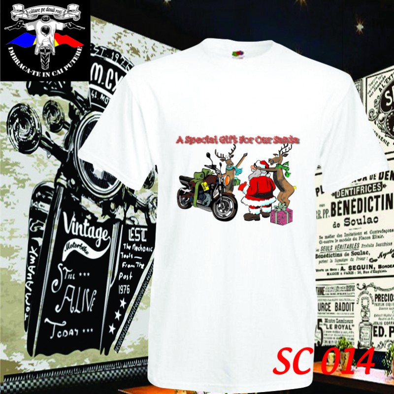 axemplu tricou personalizat alb A special ghift for our Santa