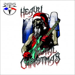 Detaliu tricou peronalizat dtg Rock Christmas