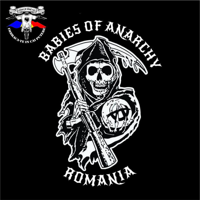 detaliu tricou babies of anarchy