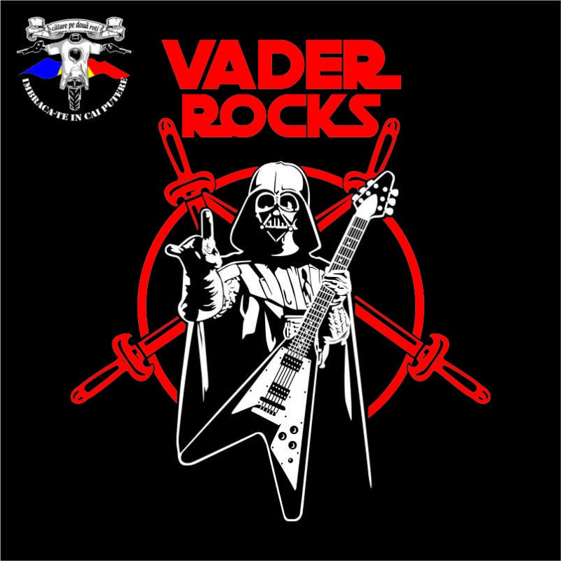 detaliu tricou vader rocks