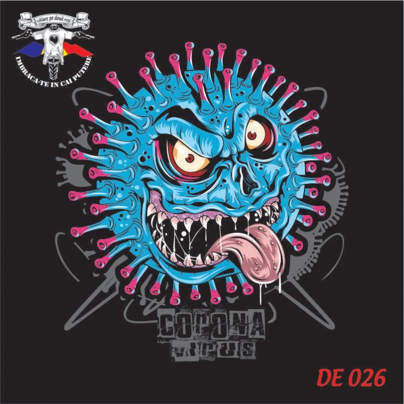 detaliu tricou personalizat dtg COVID 19