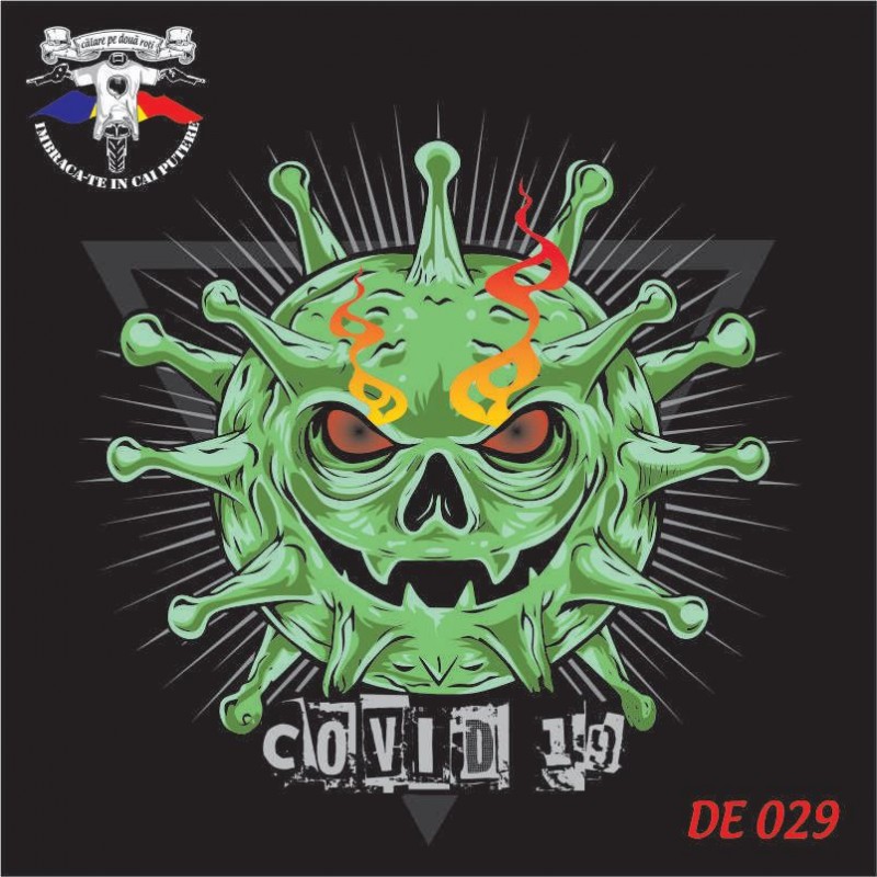 detaliu hanorac cu fermoar personalizat covid 19