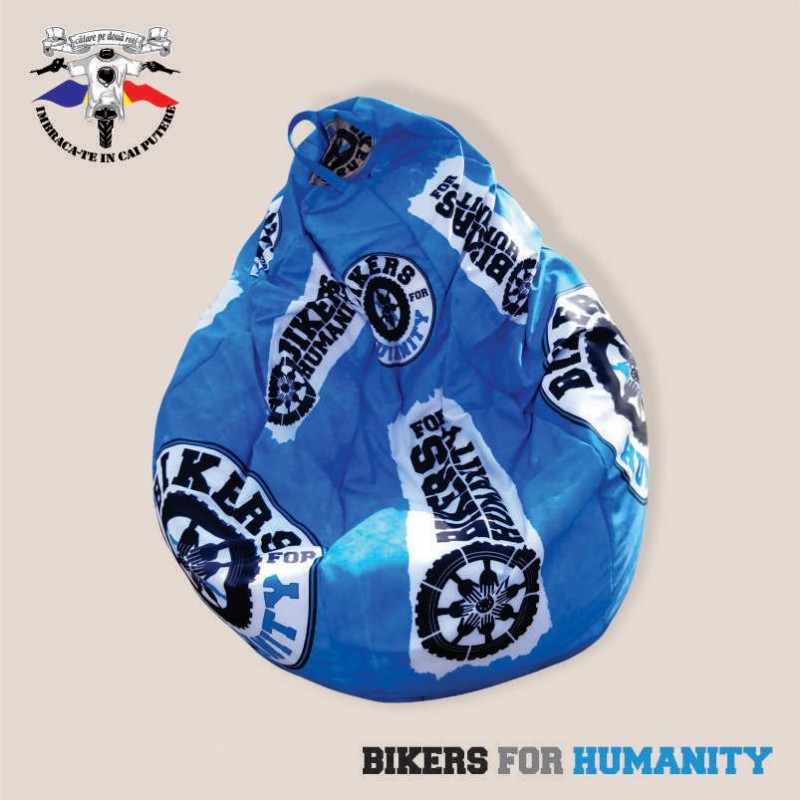 Fotoliu puf personalizat Bikers for Humanity