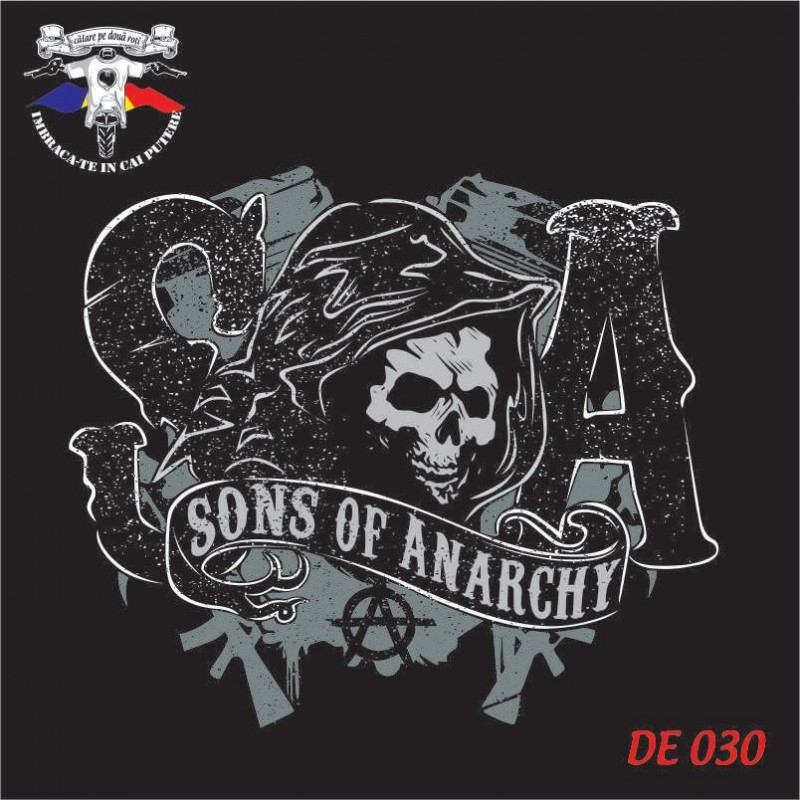 detaliu Tricou print DTG"Sons of Anarchy"