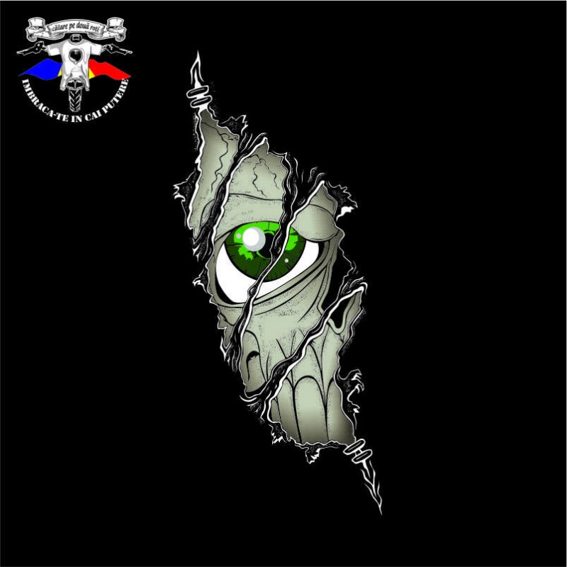 detaliu tricou The enemy inside