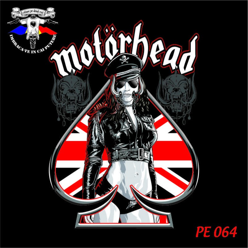 detaliu tricou personalizat "motorhead"